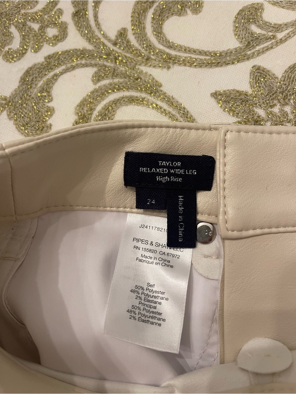 Veronica Beard Cream ecru Wide-Leg Jeans - Picture 6 of 7